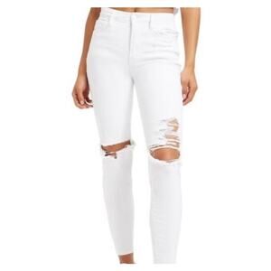 Good American New Women's Distressed Jeans GGPNF999PT White Size 27 / 4 Emo Punk